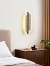 yellow travertine rusted metal wall sconce