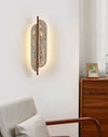 yellow travertine rusted metal wall sconce