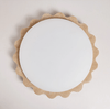yellow travertine scallop flush mount ceiling light