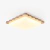 yellow travertine scallop flush mount ceiling light