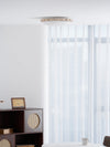 yellow travertine scallop flush mount ceiling light
