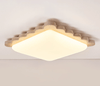 yellow travertine scallop flush mount ceiling light
