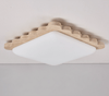 yellow travertine scallop flush mount ceiling light