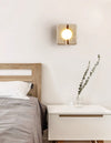yellow travertine sculptural led wall sconce 2