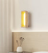 yellow travertine sculptural led wall sconce 3