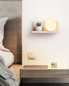 yellow travertine shelf wall sconce