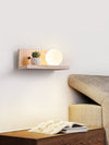 yellow travertine shelf wall sconce