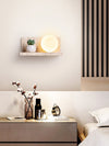 yellow travertine shelf wall sconce