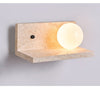yellow travertine shelf wall sconce