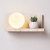 yellow travertine shelf wall sconce