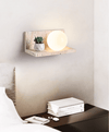 yellow travertine shelf wall sconce