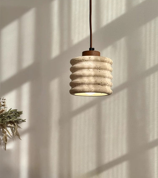 yellow travertine solid wood chandelier for bedroom
