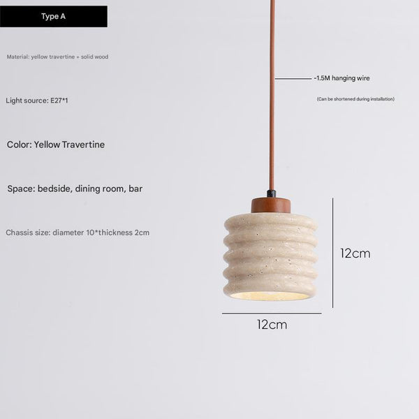 yellow travertine solid wood chandelier for bedroom