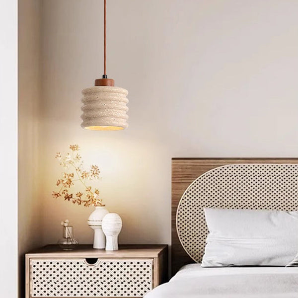 yellow travertine solid wood chandelier for bedroom