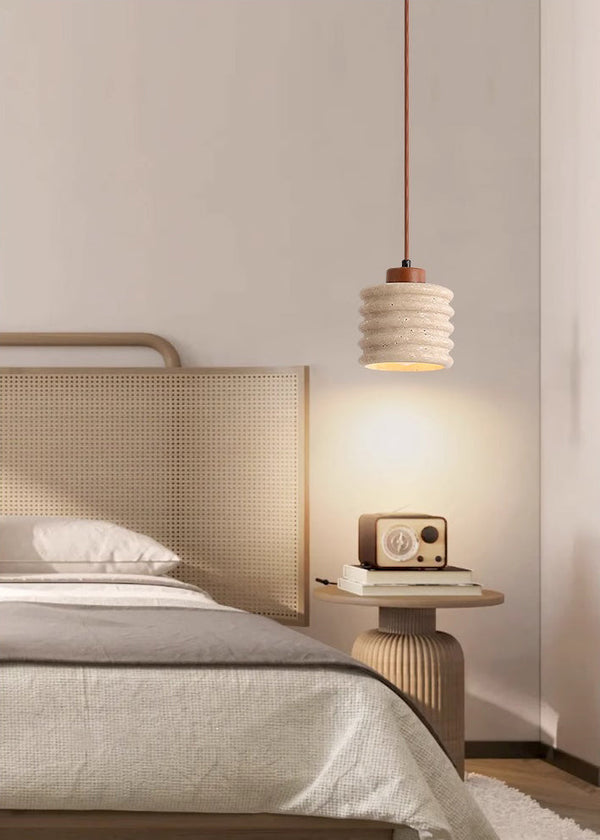 yellow travertine solid wood chandelier for bedroom