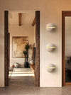 yellow travertine sphere iron wall lamp
