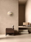 yellow travertine sphere iron wall lamp