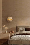 yellow travertine sphere iron wall lamp