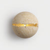 yellow travertine sphere iron wall lamp