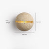 yellow travertine sphere iron wall lamp