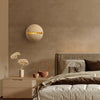 yellow travertine sphere iron wall lamp