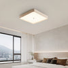 yellow travertine square led flush mount ceiling light