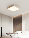 yellow travertine square led flush mount ceiling light
