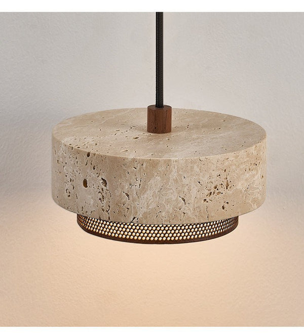 yellow travertine stone pendant light 2