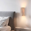 yellow travertine striped cylinder wall lamp