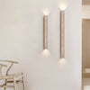 yellow travertine vertical wall sconce