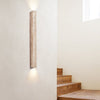 yellow travertine vertical wall sconce