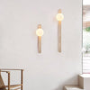 yellow travertine vertical wall sconce