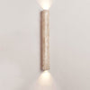 yellow travertine vertical wall sconce