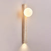 yellow travertine vertical wall sconce