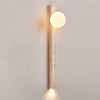 yellow travertine vertical wall sconce