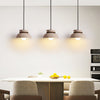 yellow travertine walnut bead dome pendant light