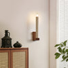 yellow travertine walnut candle wall sconce