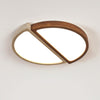 yellow travertine walnut flush mount ceiling light 2