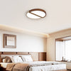 yellow travertine walnut flush mount ceiling light 2
