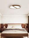 yellow travertine walnut flush mount ceiling light 2