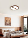 yellow travertine walnut flush mount ceiling light 2