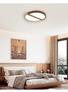 yellow travertine walnut flush mount ceiling light 2