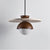 yellow travertine walnut glass dome pendant light