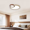 yellow travertine walnut led flush mount ceiling light 2