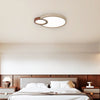 yellow travertine walnut led flush mount ceiling light 2