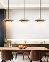 yellow travertine walnut pendant light 3