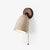 yellow travertine walnut pivoting wall sconce