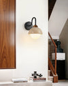 yellow travertine walnut wall sconce 3