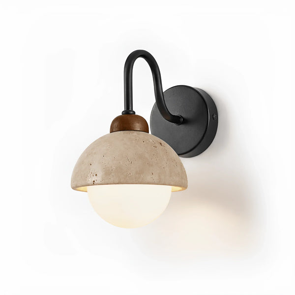 yellow travertine walnut wall sconce 3