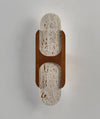 yellow travertine walnut wall sconce 8